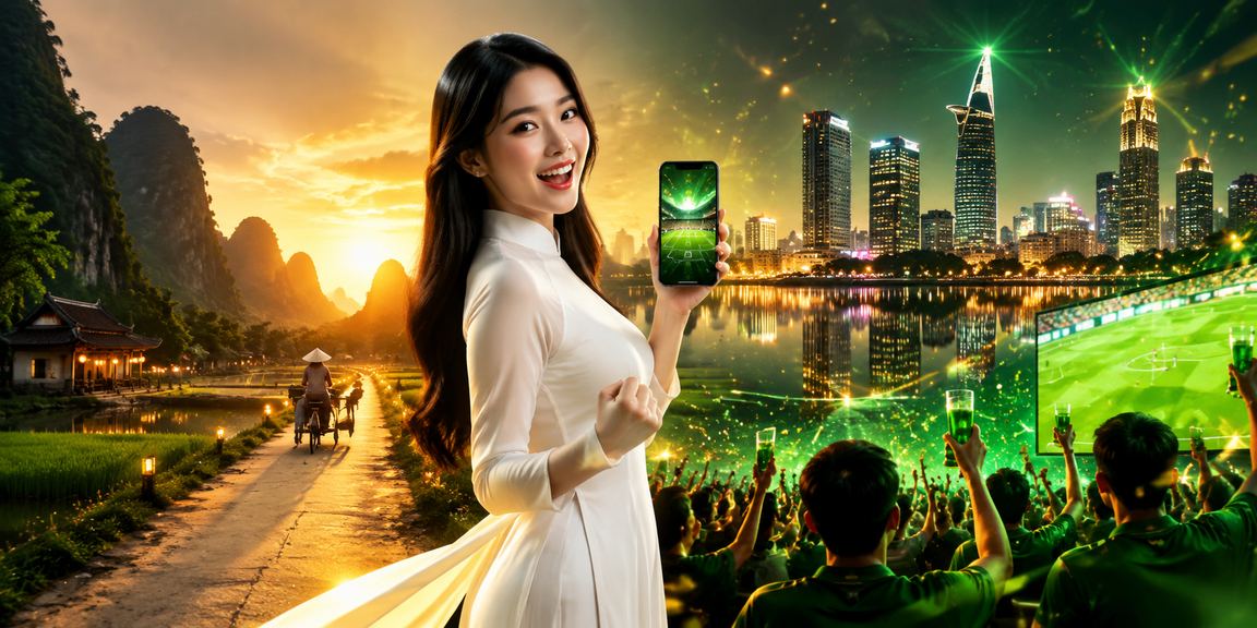 Cổ động viên bóng đá mặc áo dài truyền thống tại Ninh Bình theo dõi trận đấu